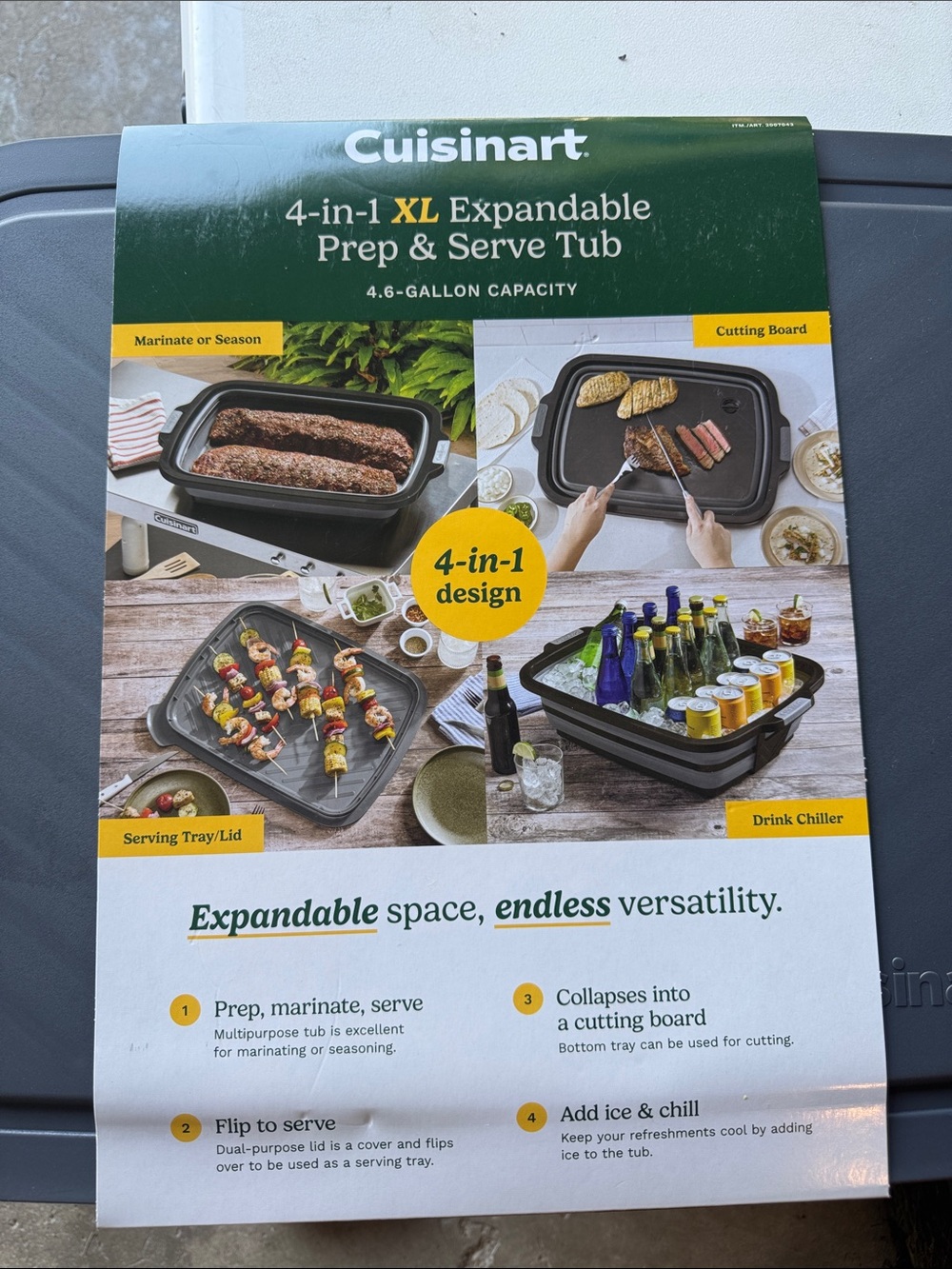 Cuisinart 4 in 1 prep and serve tub